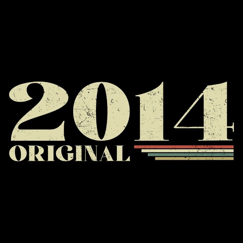 Original 2014 Vintage 2014 Retro Anniversary 2014