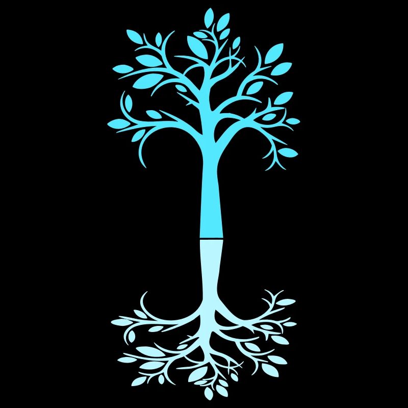 Blue Tree Forest Tree Shadow Cool Silhouette