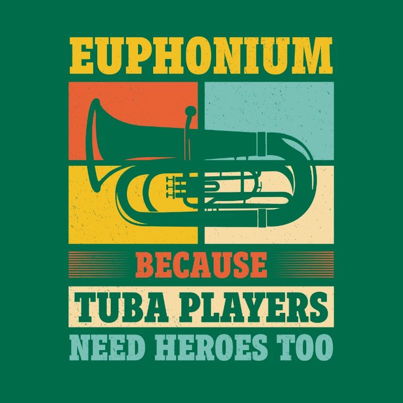 Deep brass marching baritone euphonium