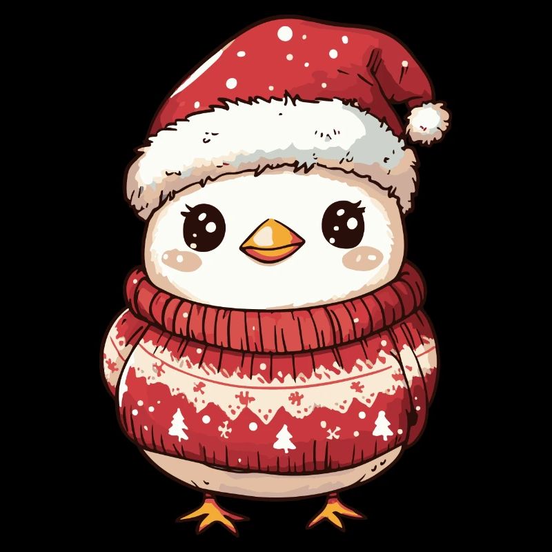 Bande dessinée de Noël au poulet