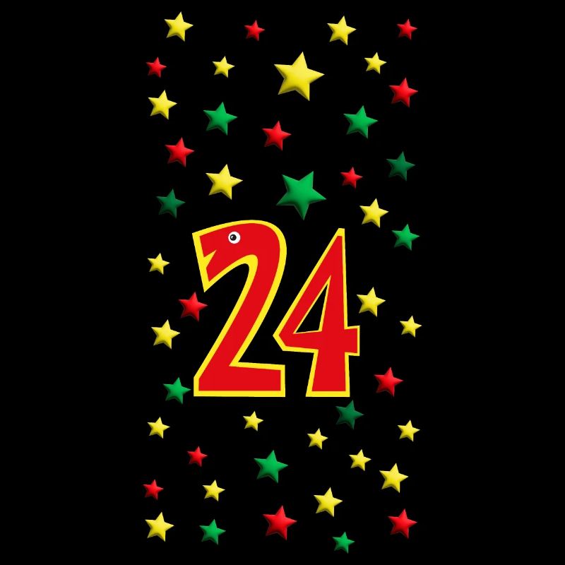 24.Geburtstag oder Weihnachten mit vielen Sternen.