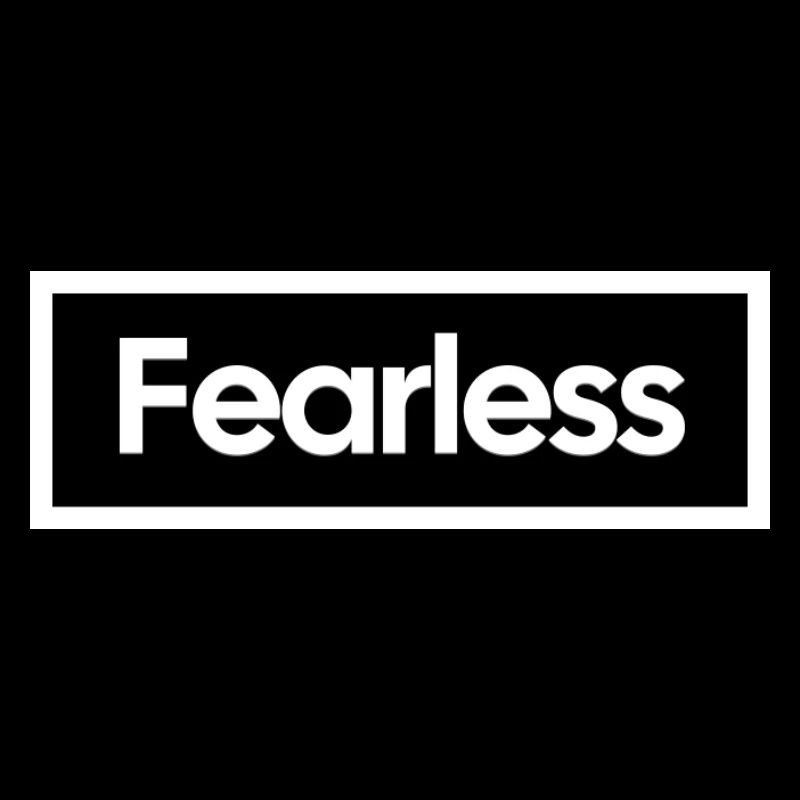 Fearless Typo Schwarzweiß
