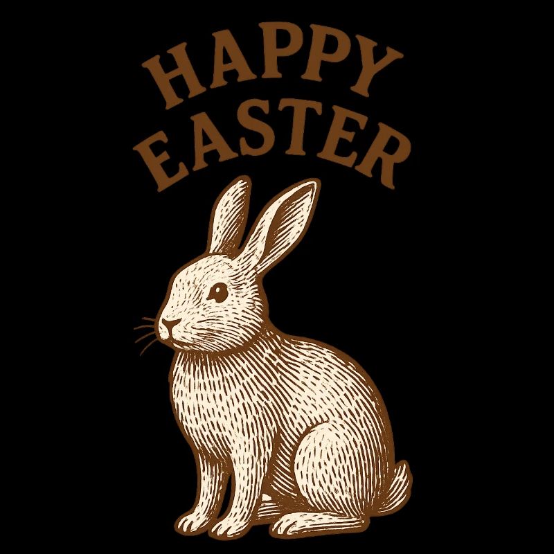Osterhase mit Happy Easter, Osterhase