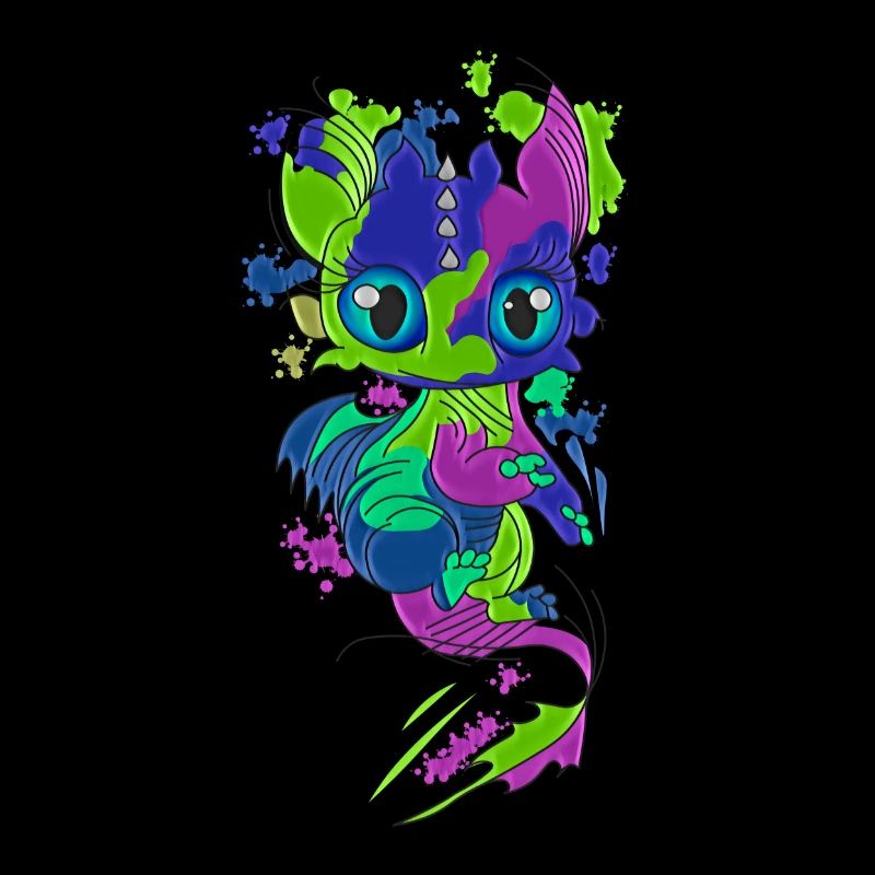 Bébé Dragon coloré | Drôle de dragon coloré