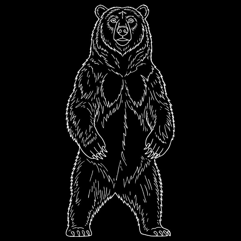 Liberté de silhouette minimaliste d’ours