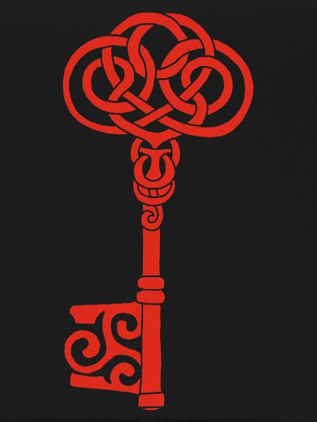 Red Celtic Key