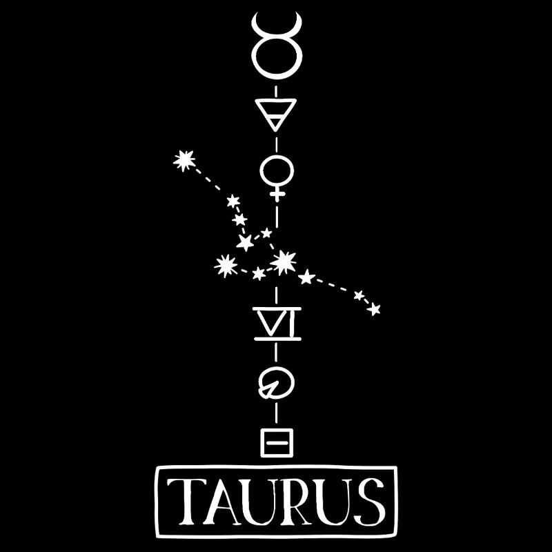 Taurus - Taurus Zodiac - white