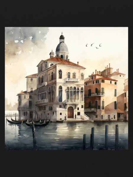 Venice Aquarell Gondolas