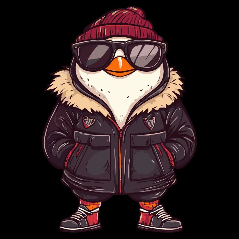 Pinguin Winter Comic