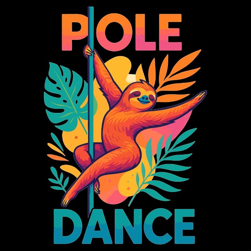 Pole Dance Faultier Poledancerin witzig Geschenk