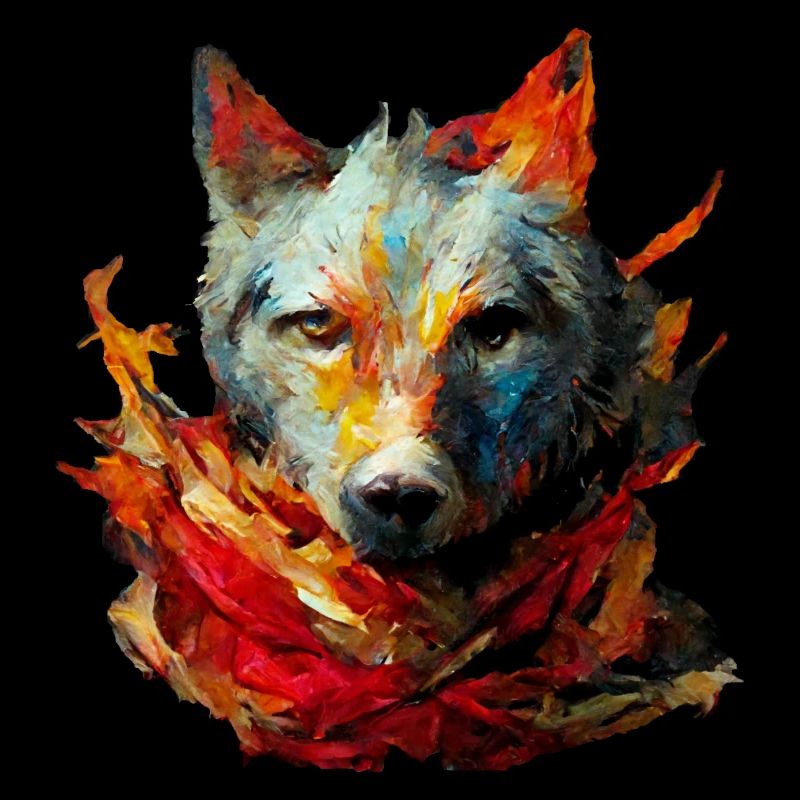 Wolf in Feuer