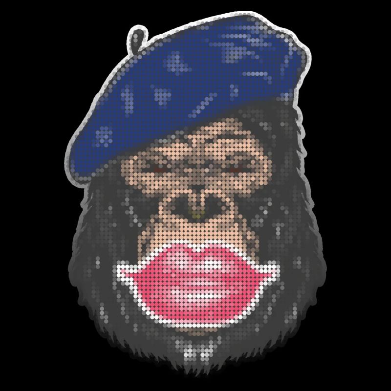 Gorille Kiss pixel