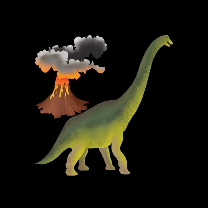 Dino et volcan