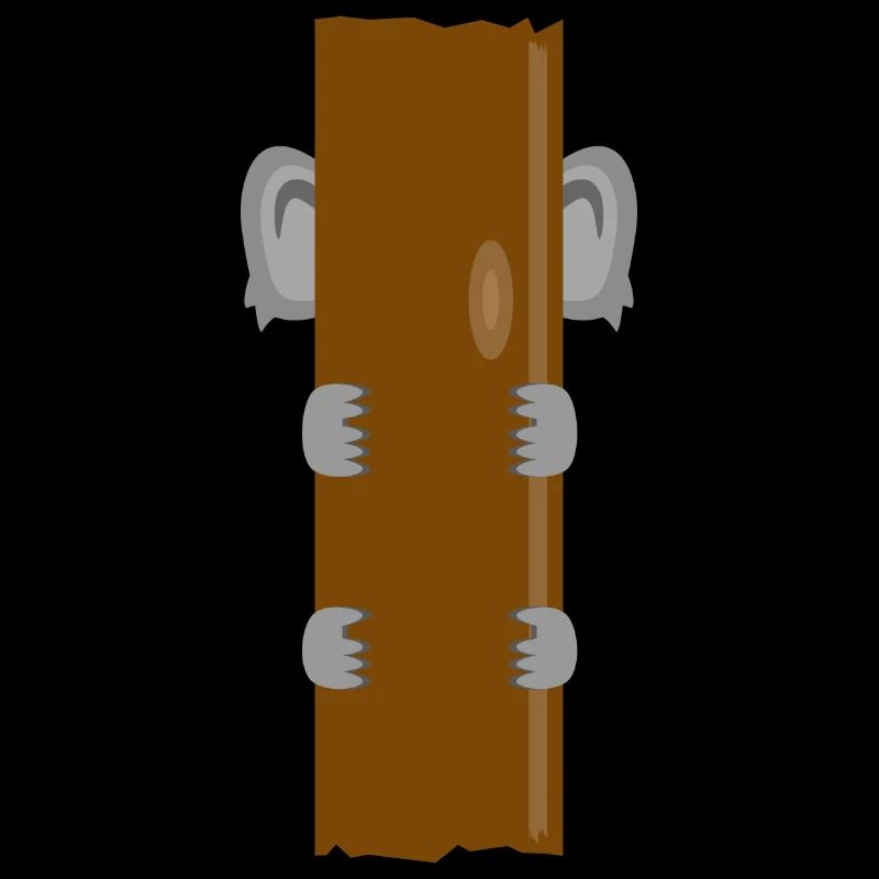 Koala hinter Baum