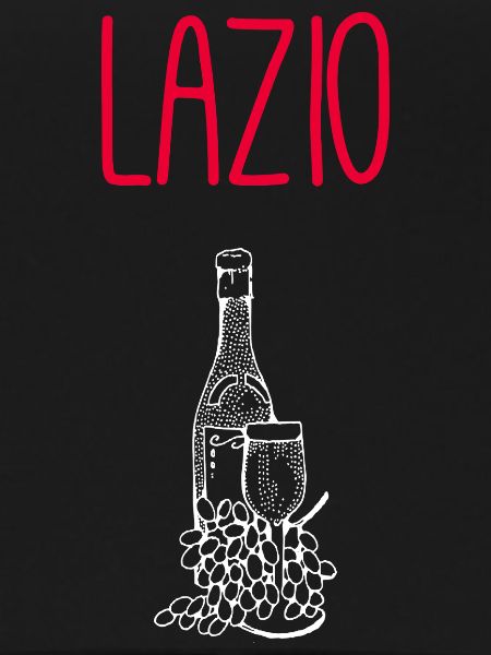 Lazio Wine &amp; Pasta Illustration