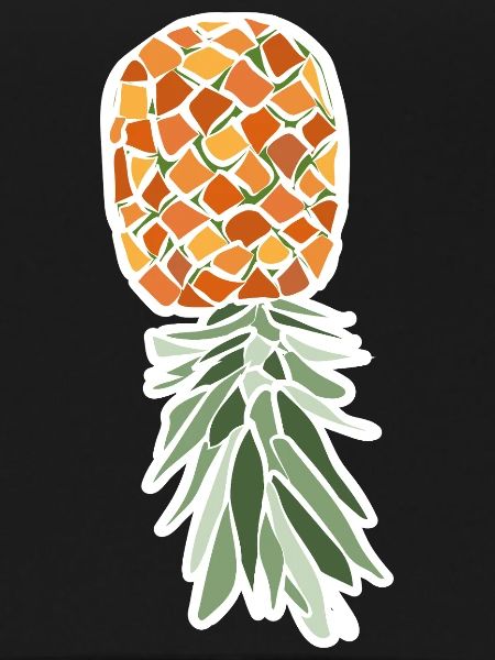 Upside-down Pineapple – Tropical Illustration