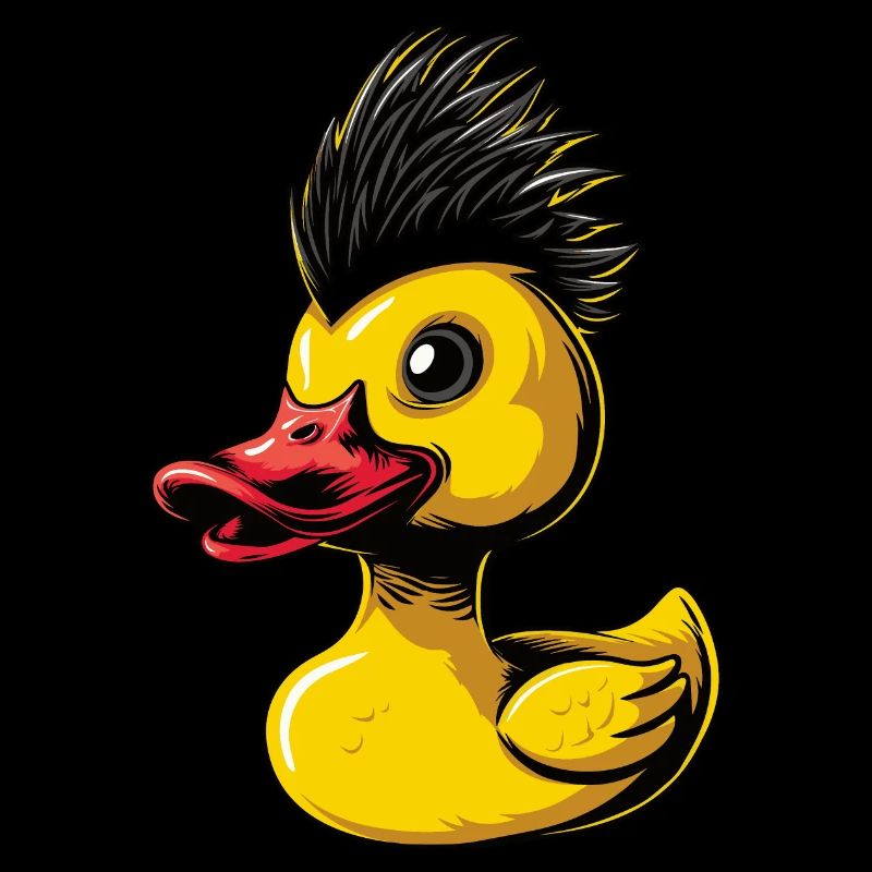 Canard en caoutchouc Punk
