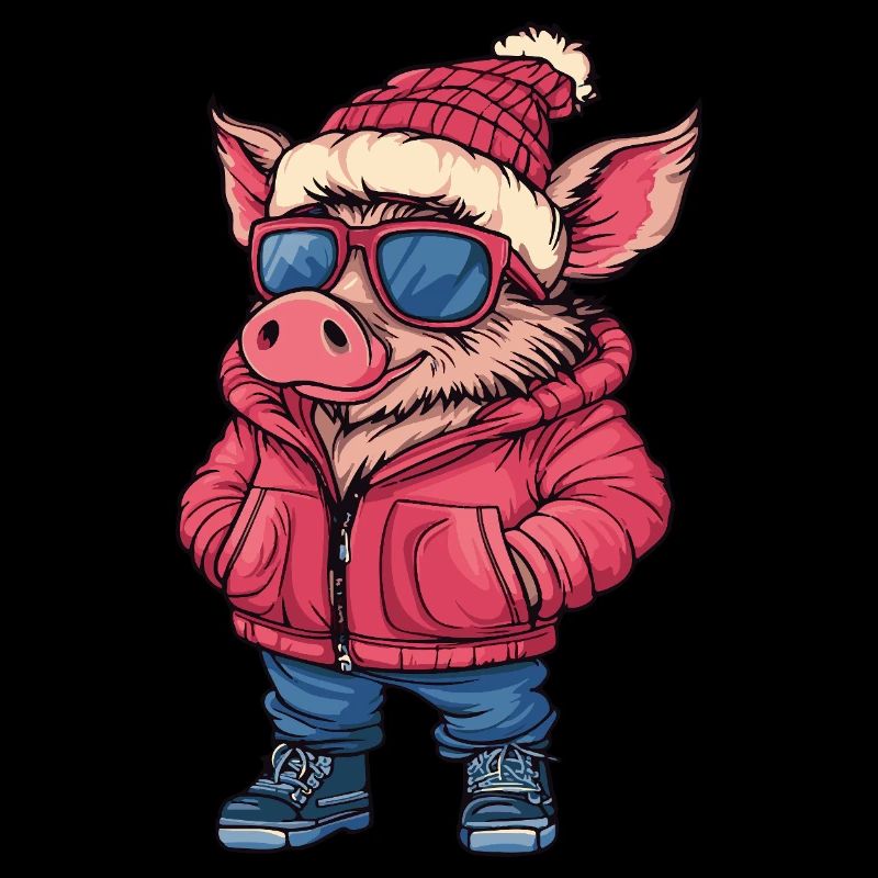 Pig Cool Comic Boar