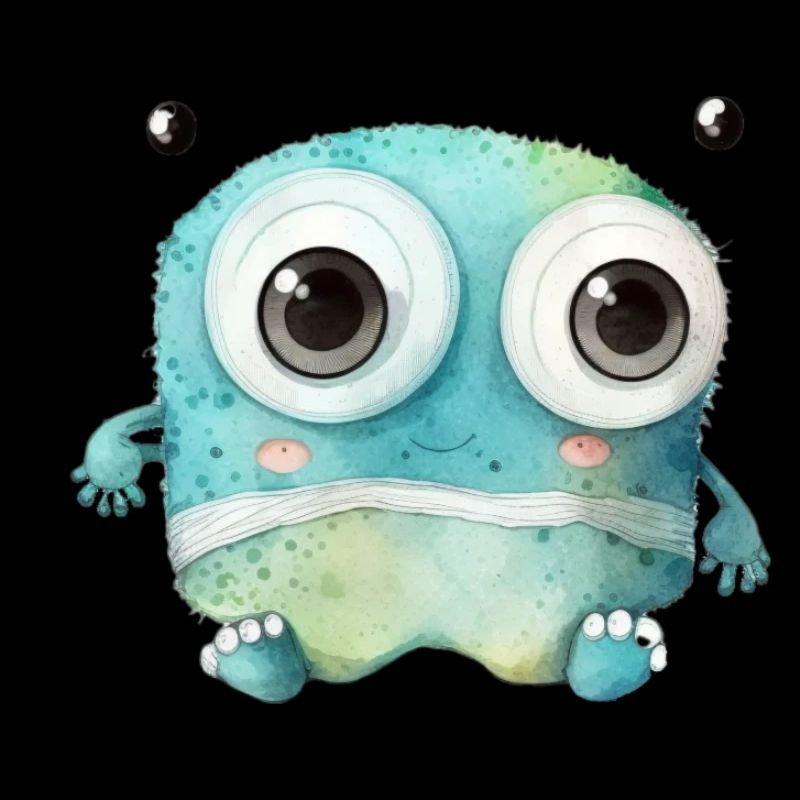 Cute monster drawing