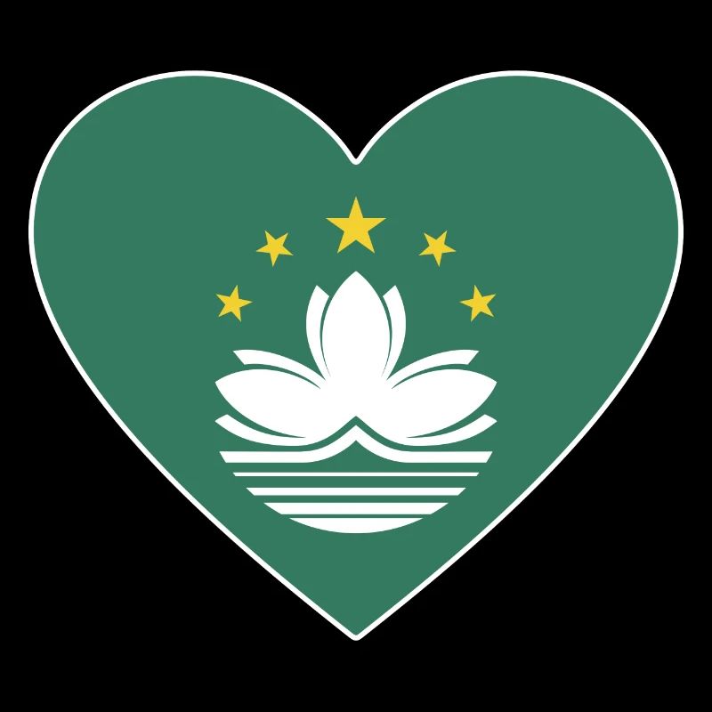 Cœur de drapeau de Macao