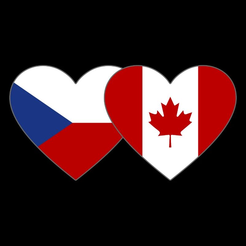 Drapeau du cœur de Checia Canada