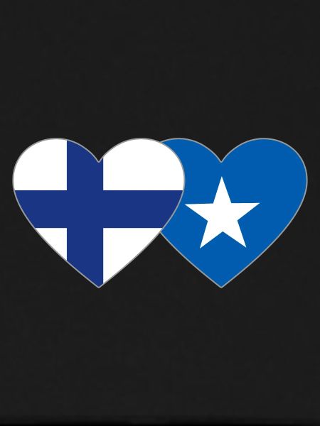 Finland Somalia Flag Heart