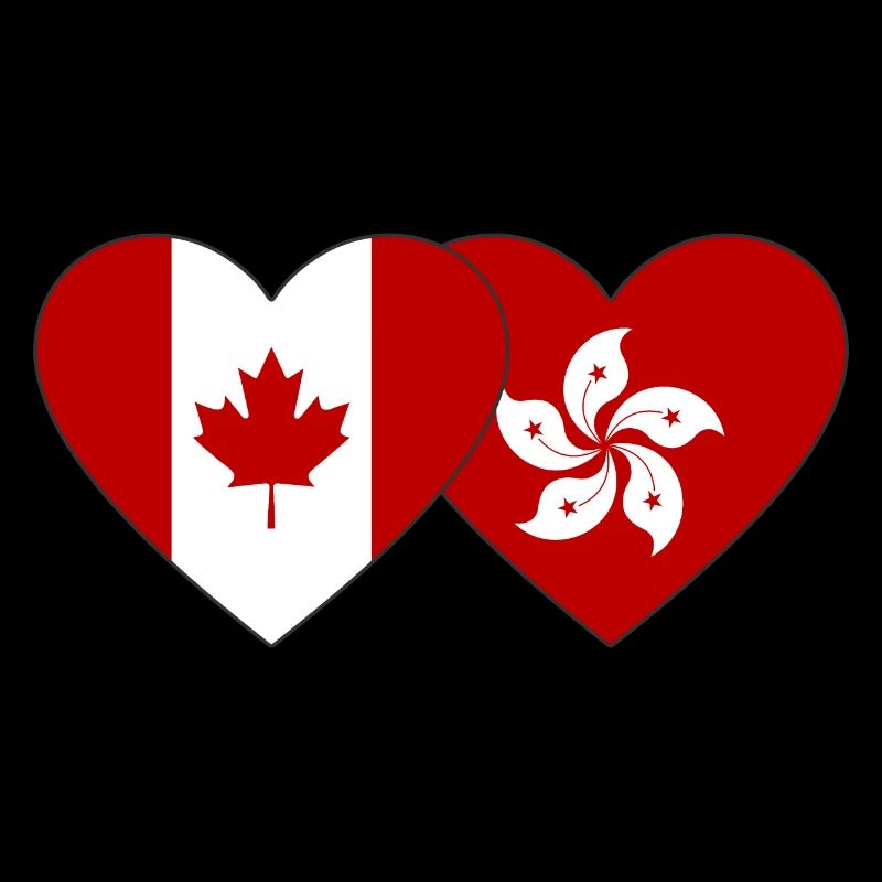 Canada Cœur de drapeau de Hong Kong