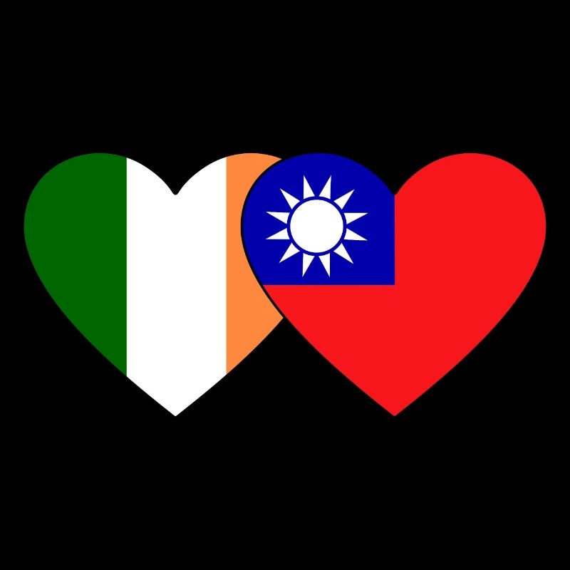 Irlande Taiwan Flag Heart