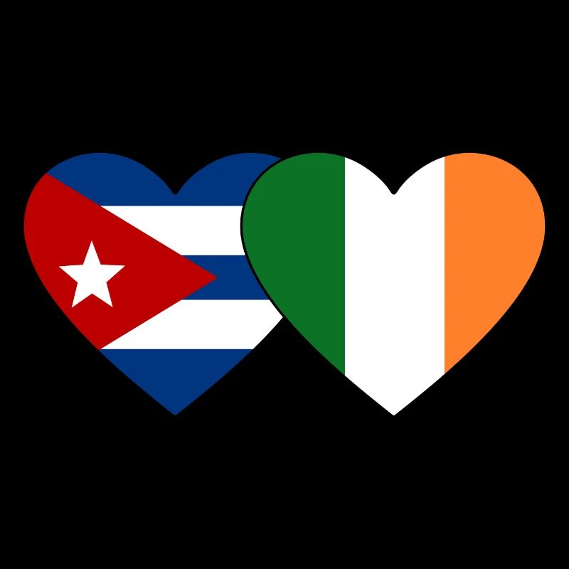 Cuba Ireland Flag Heart