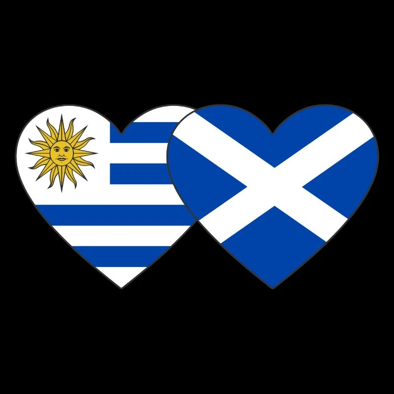 Uruguay Écosse Drapeau du cœur