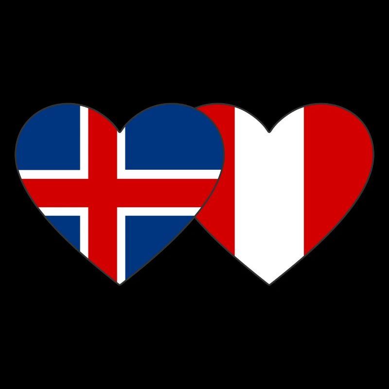 Islande Pérou Drapeau du Cœur