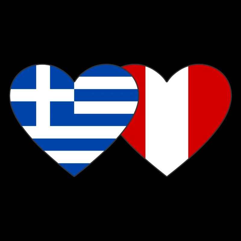 Grèce Pérou Drapeau du Cœur