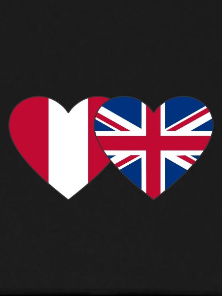 Peru England Heart Flag