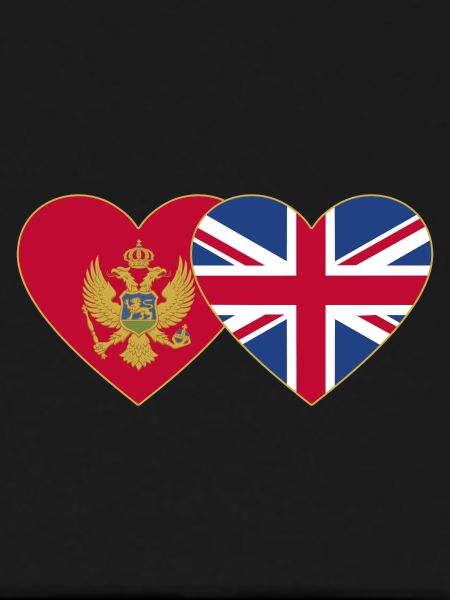 Monténégro Angleterre Drapeau