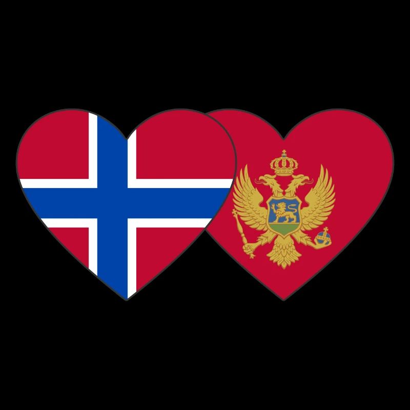 Norvège Drapeau du Monténégro