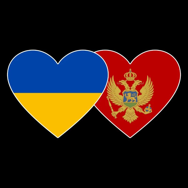 Ukraine Montenegro flag