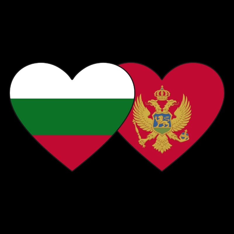 Bulgarie Monténégro drapeau