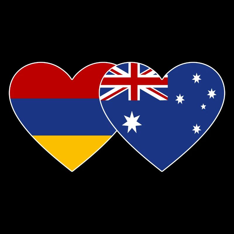 Armenia Australia Flag Heart