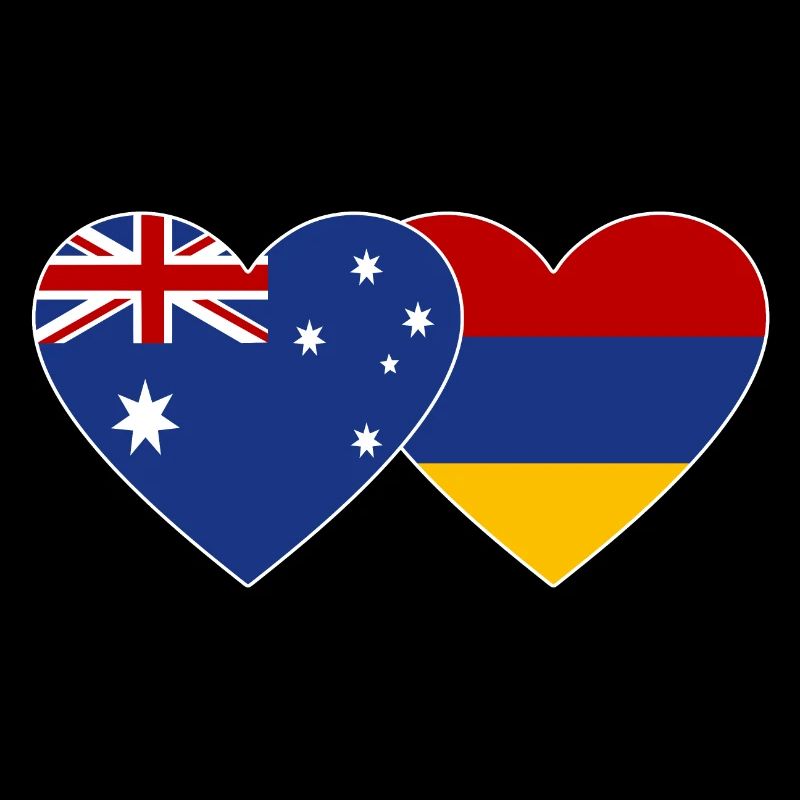 Australia Armenia Flag Heart