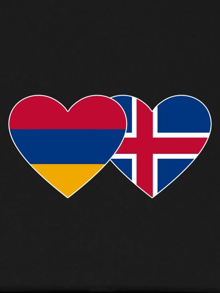 Armenia Iceland Flag Heart