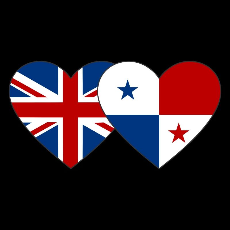 Angleterre Panama Flag Heart