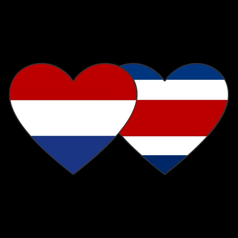 Cœur de drapeau du Costa Rica