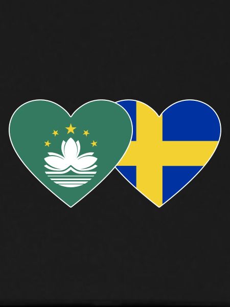 Macau Sweden flag heart