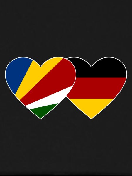 Seychelles Germany Flag Heart
