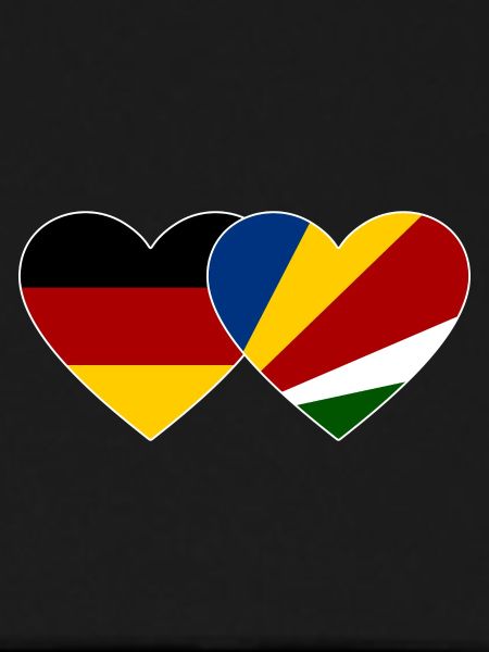 Germany Seychelles flag heart