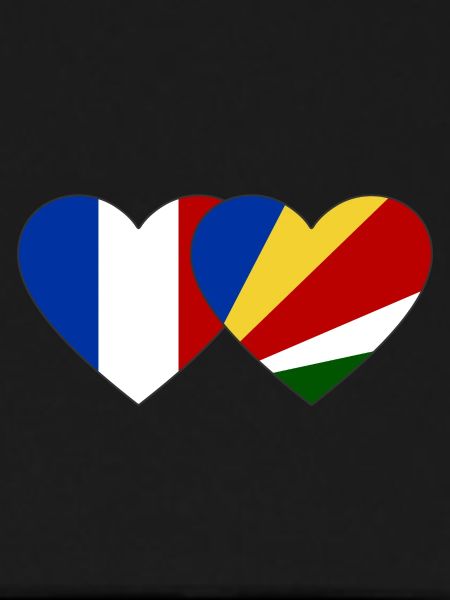 France Seychelles flag heart