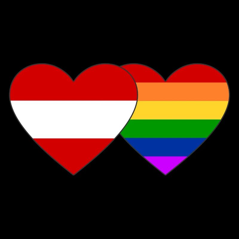 Drapeau arc-en-ciel de l’Autriche