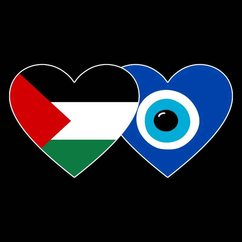 Palestine Nazar drapeau coeur