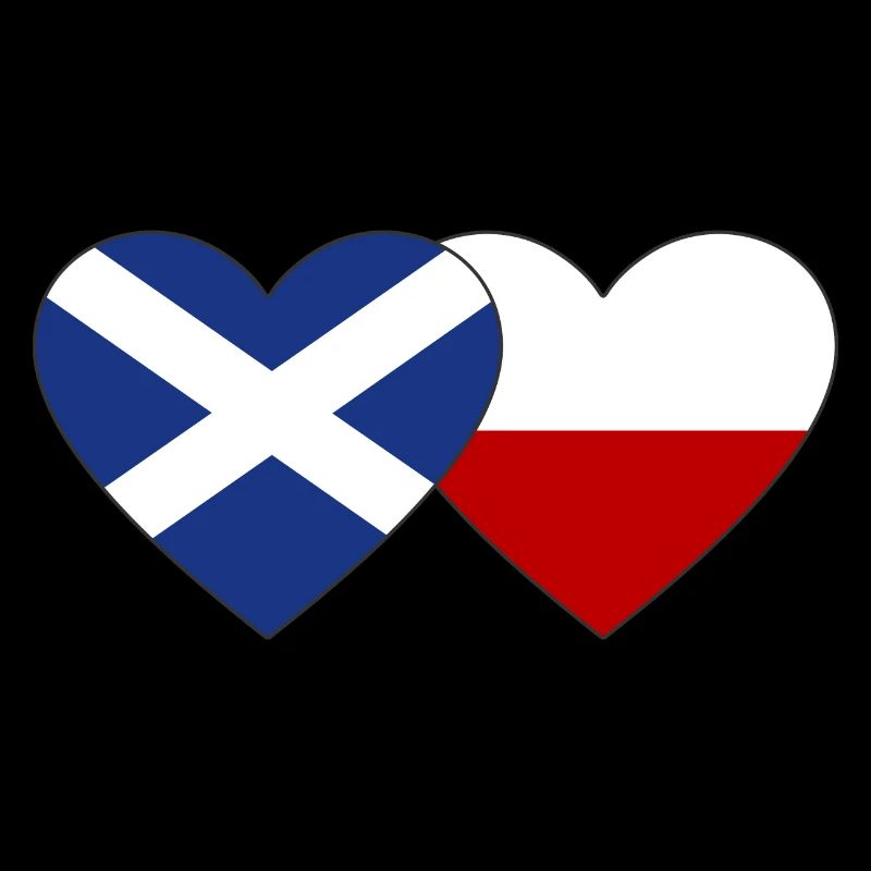 Ecosse Pologne Drapeau Coeur