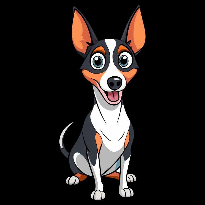 Curious Rat Terrier - Dog Artwork Pint